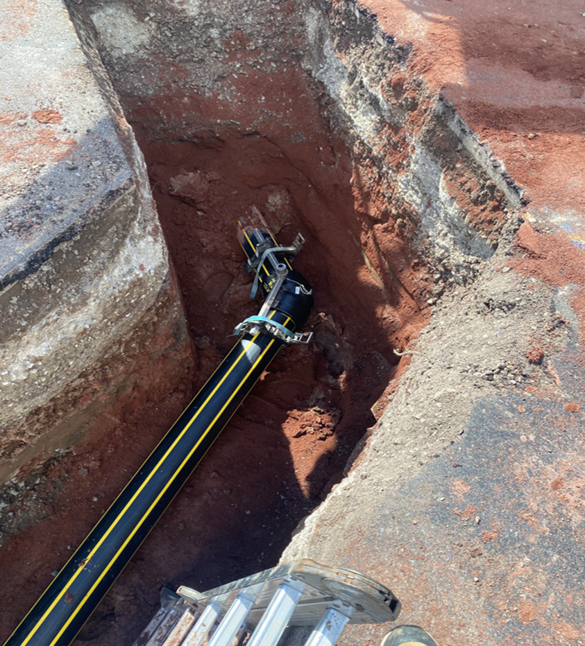 A gas pipe