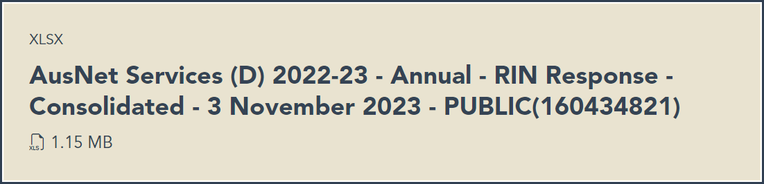 A description of a report